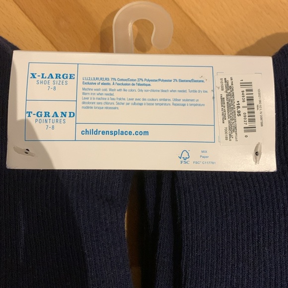 🆓 w $30 purch -NWT Boy 6 Pack Crew Navy Blue Socks - size XL (shoe size Y 7-8) - Picture 4 of 8